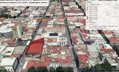 Terreno en Venta en Col. Centro , Guadalajara, Jalisco