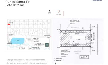 Terreno en  Haras de Funes 1012 m2