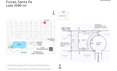Terreno en  Haras de Funes 1012 m2