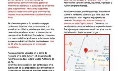 34 mts de Frente! - Almagro - LIDERES EN TERRENOS - GUIMAT PROPIEDADES