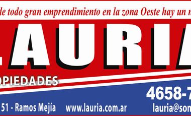 ALQUILER DEPARTAMENTO 1 AMBIENTES  EN RAMOS MEJIA SUR