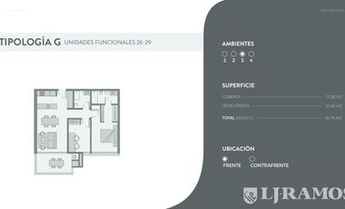 Departamento en venta de 3 ambientes en Ayres Haus Benavidez