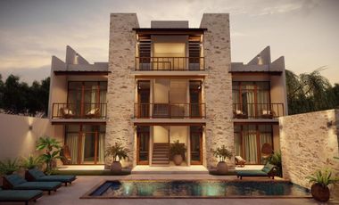 DEPARTAMENTO EN VENTA DE 1 HABITACIÓN EN BACALAR CON ALBERCA