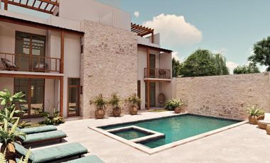 DEPARTAMENTO EN VENTA DE 1 HABITACIÓN EN BACALAR CON ALBERCA