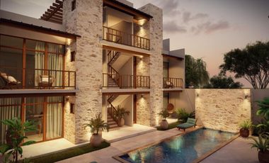 DEPARTAMENTO EN VENTA DE 1 HABITACIÓN EN BACALAR CON ALBERCA