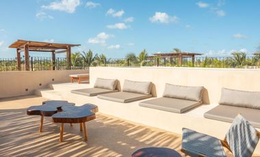 Penthouse en venta Bacalar de 1 habitación| acceso directo a la laguna| Rooftop y alberca privada