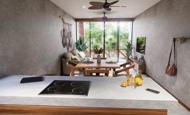 Departamento en Venta en Bacalar de 2 Habitaciones con Rooftop y Alberca Panorámica