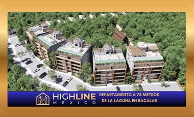 Departamento en Venta en Bacalar de 2 Habitaciones con Rooftop y Alberca Panorámica