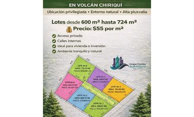 TERRENO EN VENTA – BRISAS DEL NORTE: 600M - 724M2: B/. 55 m2