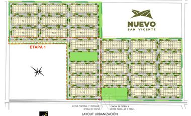 Terreno en  San Vicente Nuevo Barrio Abierto 