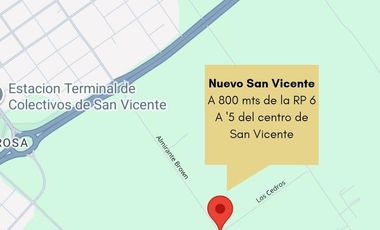 Terreno en  San Vicente Nuevo Barrio Abierto 