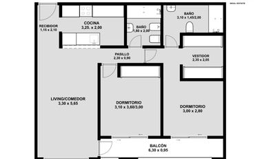 Venta Departamento 3 ambientes Vicente López al Rio con Balcon y cochera