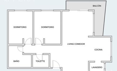 Venta departamento 3 ambientes con balcón en Wilde