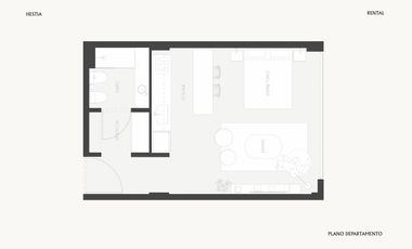 Monoambiente - Alquiler temporal - Zona Palermo