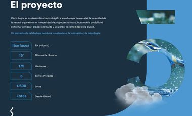 VENTA - Lote en 5 Lagos , Barrio privado. Ibarlecea.