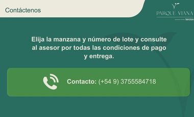 Terreno - Aristobulo Del Valle - Barrio Parque Viana - LOTE 1 MZN C