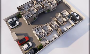 Departamento con espacio vehicular, balcón y terraza en San Bernardo