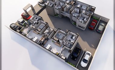 Departamento con espacio vehicular, balcón y terraza en San Bernardo