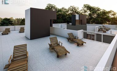 Departamento con espacio vehicular, balcón y terraza en San Bernardo