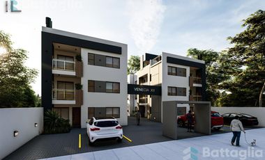 Departamento con espacio vehicular, balcón y terraza en San Bernardo