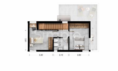 En venta a estrenar PH de dos dormitorios con terraza y parrillero