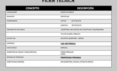 TAXHIE POLOTITLAN EDOMEX TERRENO EN VENTA