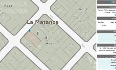 Terreno en venta en Villa Luzuriaga