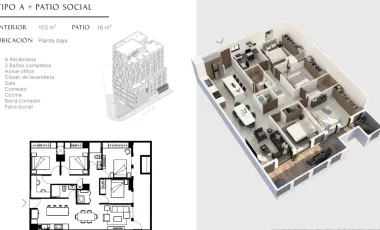 Departamento en venta en Roma, Monterrey, Nuevo León