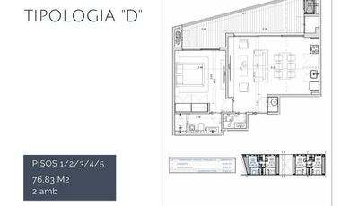 Venta Departamento 2 ambientes 76m2 Tigre en Construccion