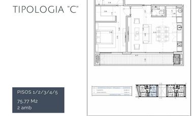 Venta Departamento 2 ambientes 76m2 Tigre en Construccion