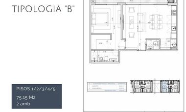 Venta Departamento 2 ambientes 76m2 Tigre en Construccion