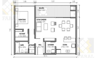 Departamento venta Sauces del Limay, 1 dormitorio, balcón, parrilla y cocheras