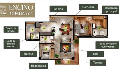 Departamento De Lujo/ LA CEIBA mod. Encino