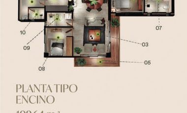 Departamento De Lujo/ LA CEIBA mod. Encino