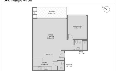 Departamento en venta de 2 ambientes en Olivos