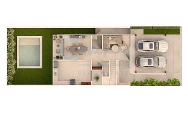 Casa de dos piso y 3 recamaras en privada residencial en Conkal  Entrega febrero 2026