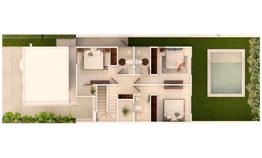 Casa de dos piso y 3 recamaras en privada residencial en Conkal  Entrega febrero 2026