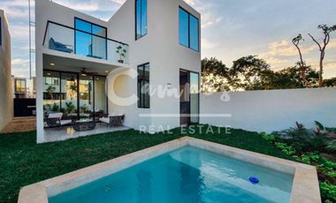 Casa de dos piso y 3 recamaras en privada residencial en Conkal  Entrega marzo de 2026