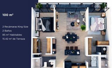 DEPARTAMENTO EN VENTA LA VISTA RESIDENCIAL CALIXTO RCV190729-AE