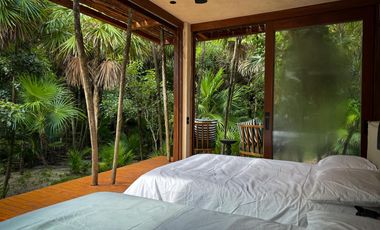 VILLA EN VENTA EN TULUM FRENTE A A LA PLAYA CON ALBERCA ROI EXCLUSIVA AMUEBLADA Y EQUIPADA