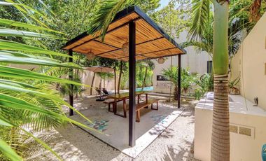 CASA GRANDE CON ALBERTA EN PLAYA TULUM LA VELETA INVERSIÓN ROI RENTA VACACIONAL BITCOIN Y ALBERCA