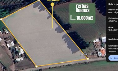 Terreno en venta en yerbas buenas - Excelente