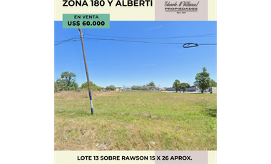 Terrenos DE 398m2 ZONA 180 y Alberti Lote 13