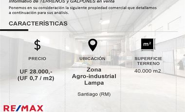Propiedad Limpia, muy bien conectada en Lampa