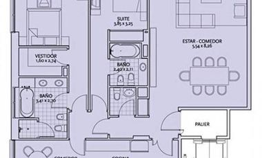 Alquiler sin muebles 2 suites más dependencia, cochera y baulera,. Madero Center. Precio paquete