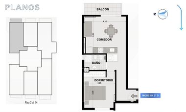 Venta departamento 1 dormitorio + cochera en San Lorenzo