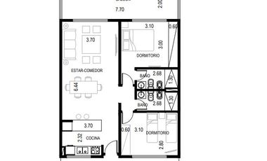Departamento en  venta en Saravi Village