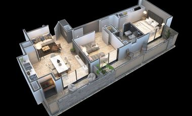 VENTA DEPARTAMENTO 3 AMBIENTES SEMIPISO PALERMO HOLLYWOOD