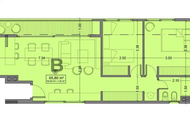 Departamento de tres ambientes en Venta en el Centro de Wilde
