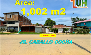 00700 - VENDO TERRENO A UNA CUADRA DEL HOSPITAL REGIONAL DE PUCALLPA